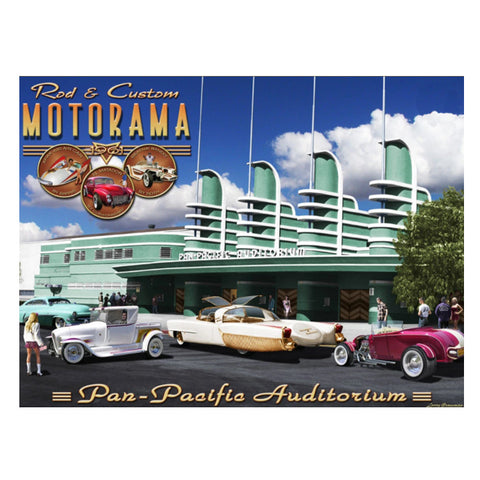 "Rod &amp; Custom Motorama 1961 Pan Pacific" 19 X 25 de Larry Grossman