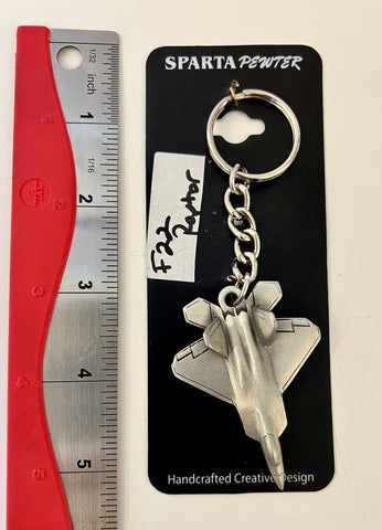 Llavero de peltre con el avión Lockheed Martin F-22 Raptor