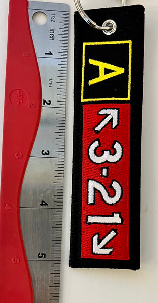 Llavero bordado con el avión de pasajeros Airbus A321