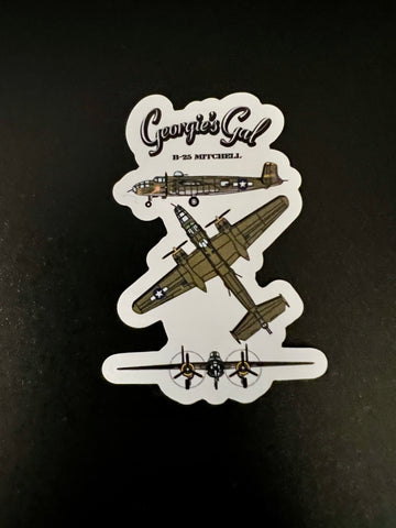 Mini imán con diseño de Georgie's Gal B-25