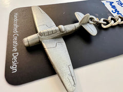 Llavero de peltre con forma de avión Grumman TBF/TBM Avenger de la Segunda Guerra Mundial