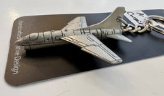 Llavero de peltre con forma de avión LTV A-7 Corsair de Ling-Temco-Vought
