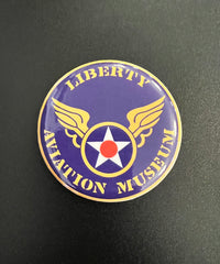 Imán con el logotipo del Museo de Aviación Liberty