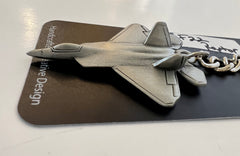 Llavero de peltre con el avión Lockheed Martin F-22 Raptor