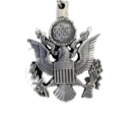 Llavero de peltre con logotipo del escudo en 3D del ejército de los Estados Unidos