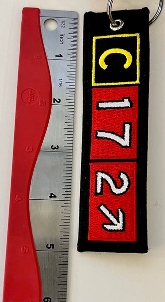 Llavero bordado del avión Cessna 172 C-172