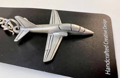 Llavero de peltre con forma de avión McDonnell Douglas T-45 Goshawk