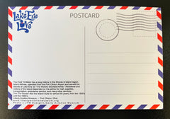 Saludos desde Port Clinton, Ohio, en el lago Erie. Postal de Island Airlines