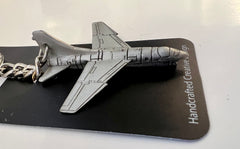 Llavero de peltre con forma de avión LTV A-7 Corsair de Ling-Temco-Vought