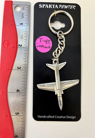 Llavero de peltre con forma de avión McDonnell Douglas T-45 Goshawk