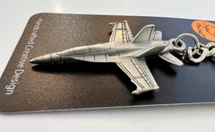 Llavero de peltre con forma de avión Boeing F/A-18 Super Hornet