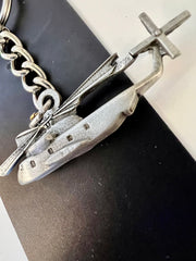 Llavero de peltre con forma de helicóptero Sikorsky CH-53 Super Stallion