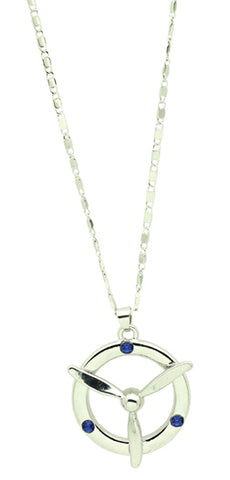 Collar con dije de hélice de avión
